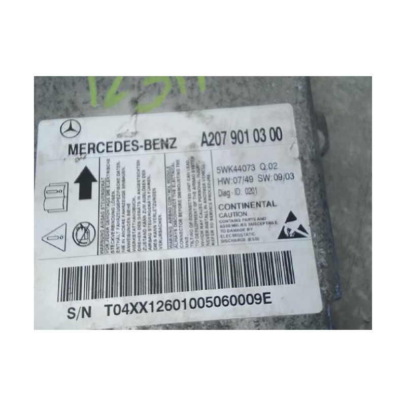 Boitier air bag MERCEDES CLASSE E 207 PHASE 1 CABRIOLET d’occasion