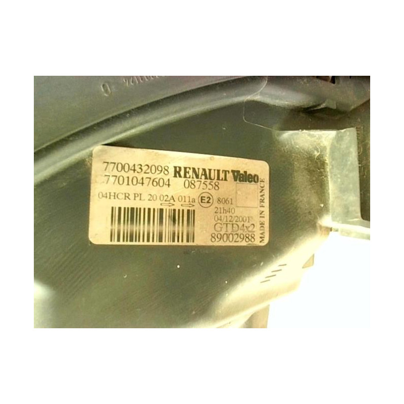 Optique avant principal gauche (feux)(phare) RENAULT SCENIC 1 PHASE 2 d’occasion