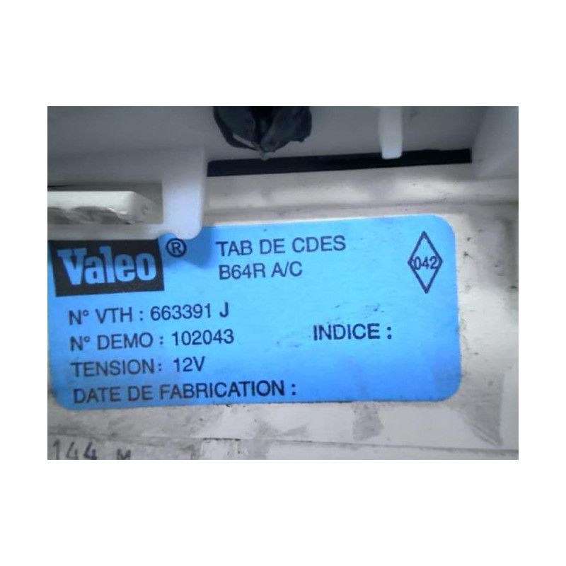 Commande chauffage RENAULT MEGANE 1 PHASE 2 d’occasion