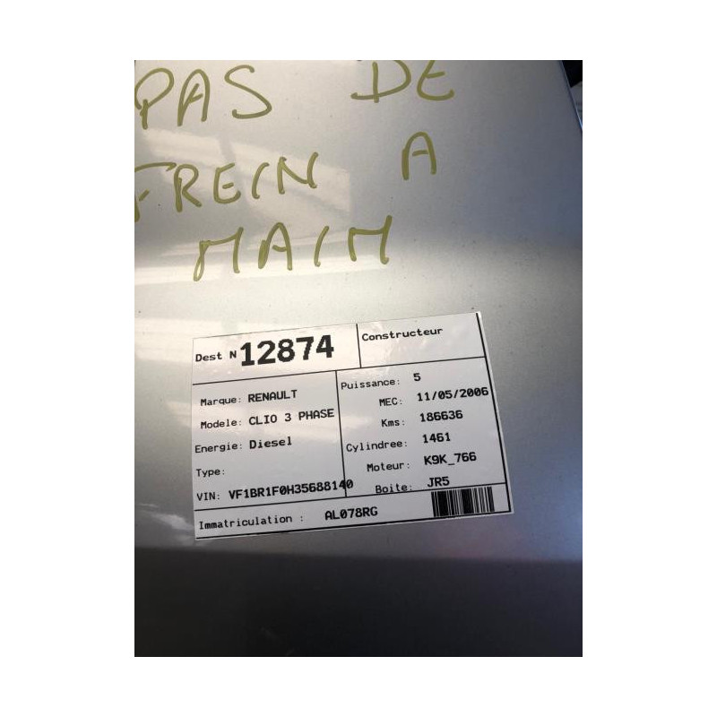 Boite de vitesses RENAULT CLIO 3 PHASE 1 d’occasion