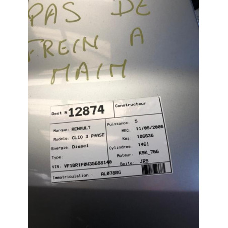 Boite de vitesses RENAULT CLIO 3 PHASE 1 d’occasion