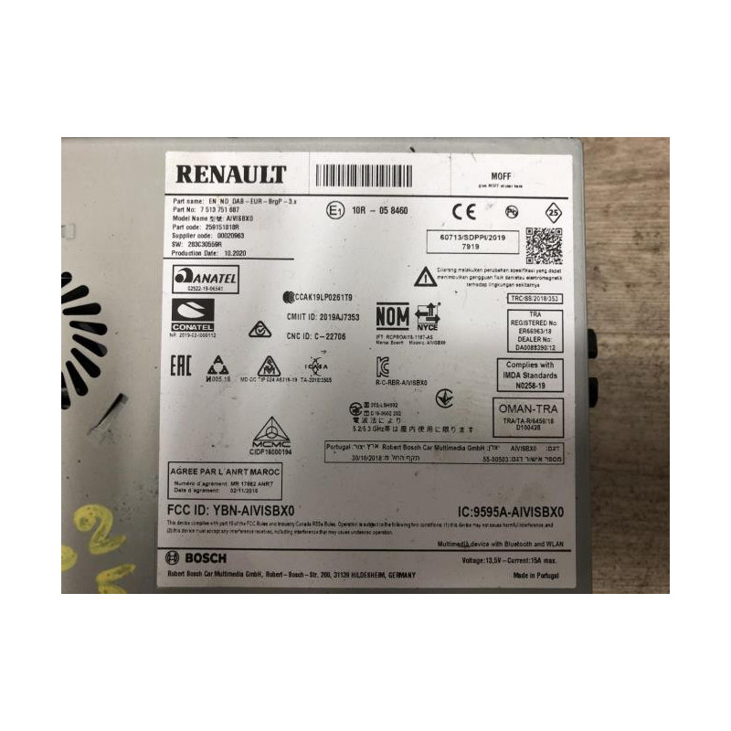 Autoradio d'origine RENAULT CLIO 5 d’occasion