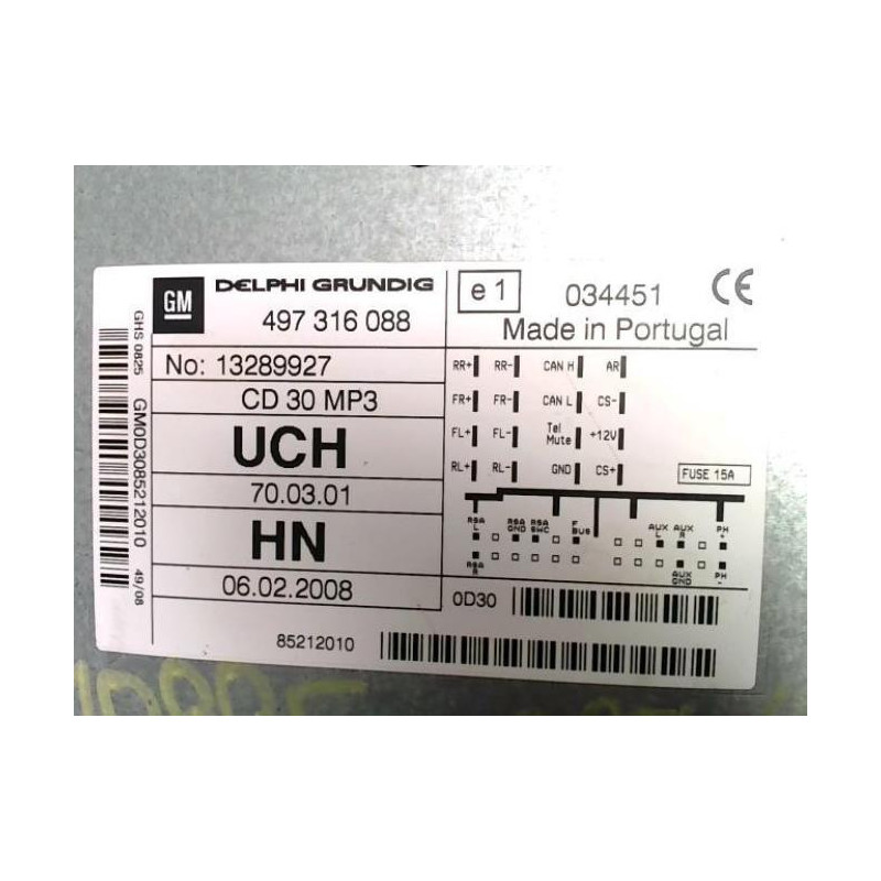 Autoradio d'origine OPEL CORSA D PHASE 1 d’occasion