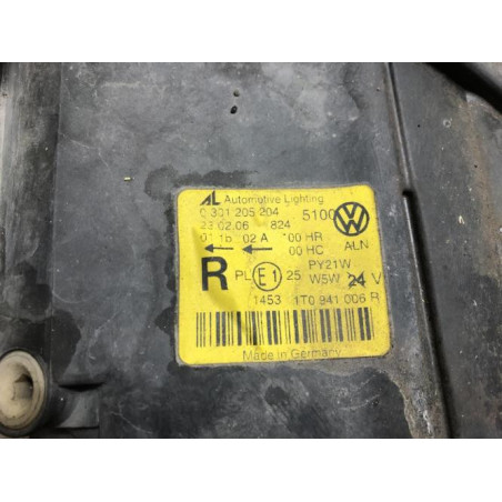 Optique avant principal droit (feux)(phare) VOLKSWAGEN TOURAN 1 PHASE 1 d’occasion