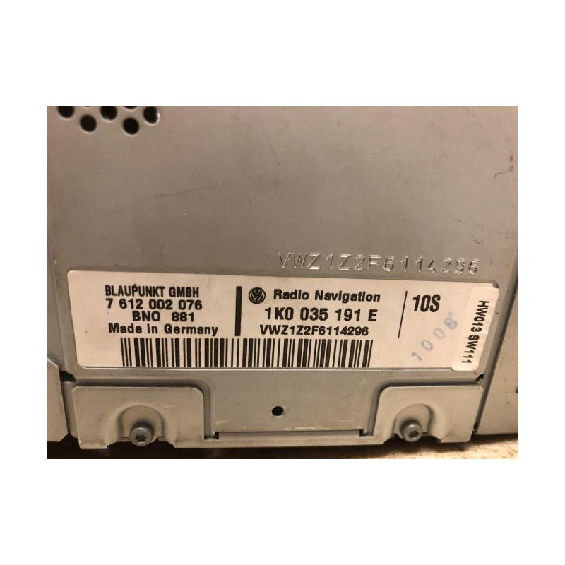 Autoradio d'origine VOLKSWAGEN TOURAN 1 PHASE 1 d’occasion