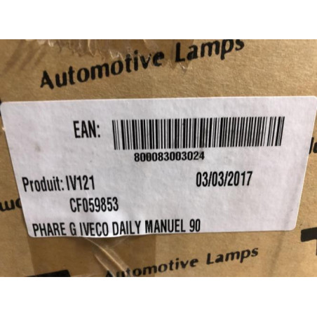 Optique avant principal gauche (feux)(phare) IVECO  d’occasion