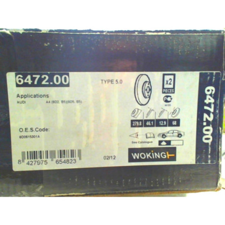 Paire de disques avant (freinage) AUDI A4 1 PHASE 1 d’occasion