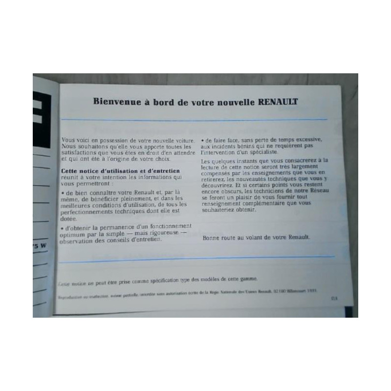 Notice d'utilisation RENAULT R21 PHASE 1 d’occasion