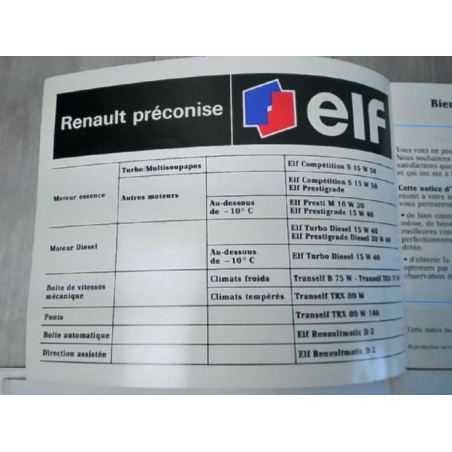 Notice d'utilisation RENAULT R21 PHASE 1 d’occasion