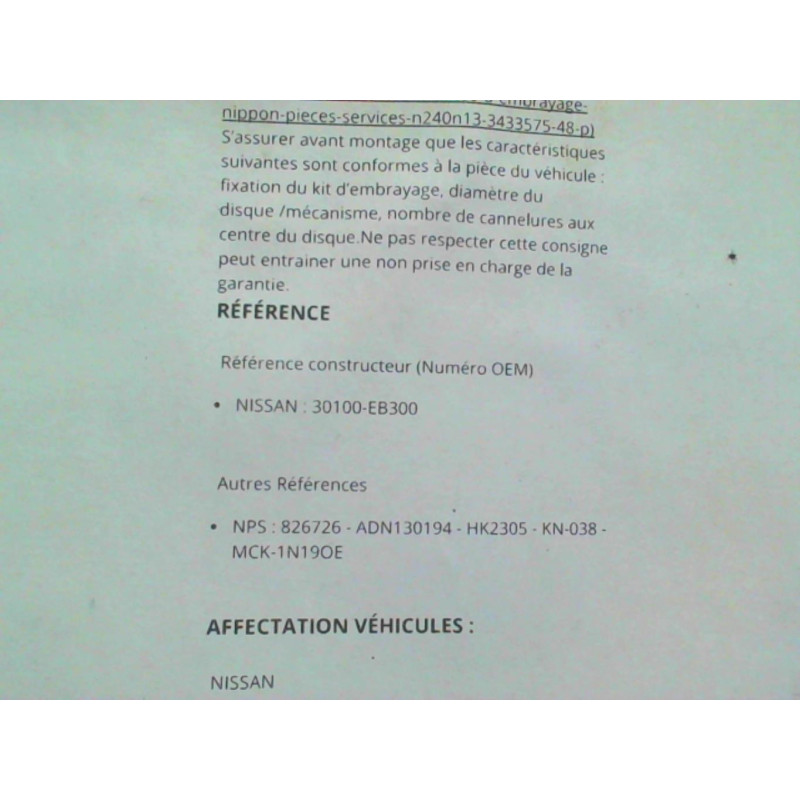 Embrayage NISSAN  d’occasion