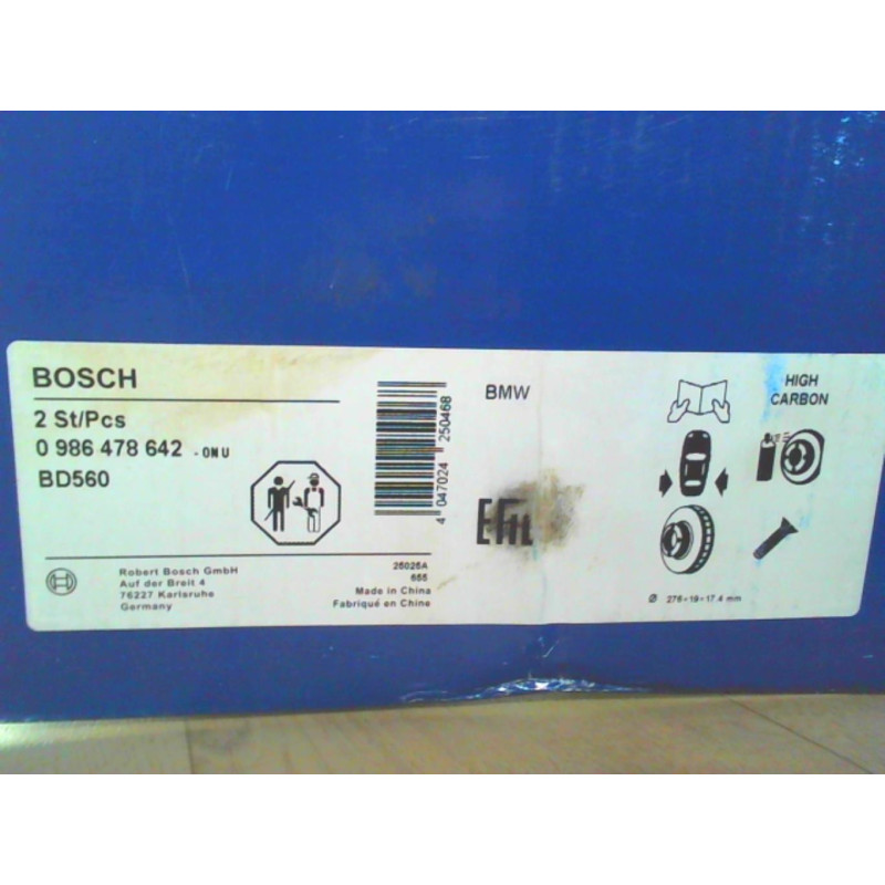 Paire de disques arriere (freinage) BMW SERIE 3 (E46) d’occasion