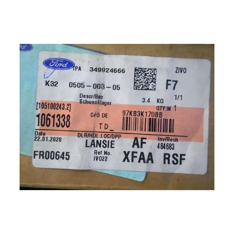Moyeu avant droit FORD KA 1 PHASE 1 d’occasion