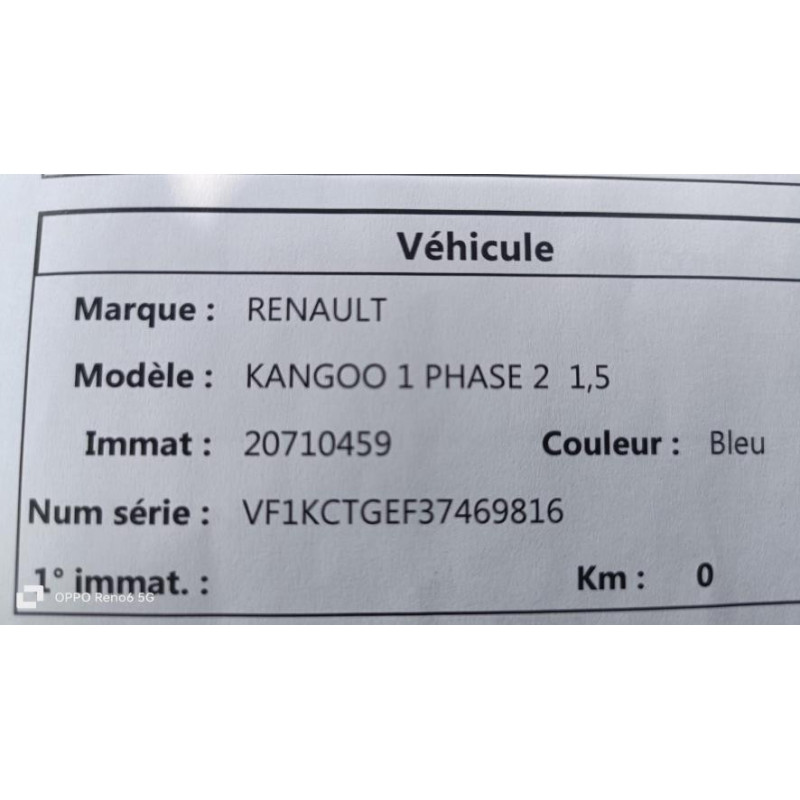 Porte laterale droit RENAULT KANGOO 1 PHASE 2 d’occasion