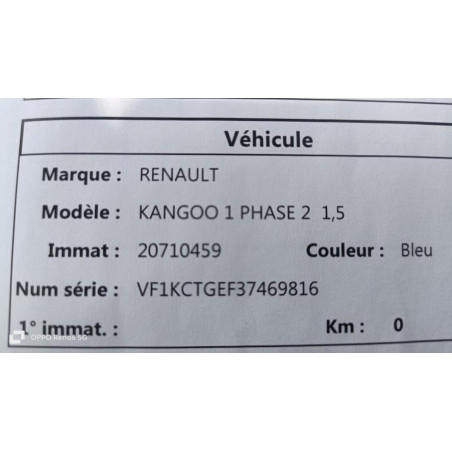 Porte laterale droit RENAULT KANGOO 1 PHASE 2 d’occasion