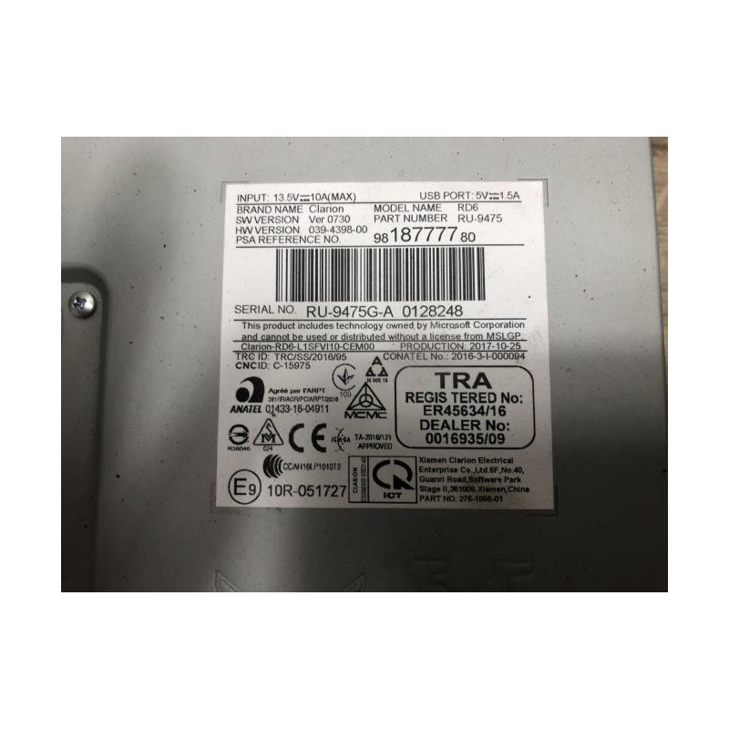 Autoradio d'origine CITROEN C3 3 PHASE 1 d’occasion