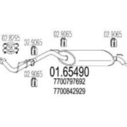 Silencieux arriere (echappement) RENAULT CLIO 2 PHASE 1 d’occasion