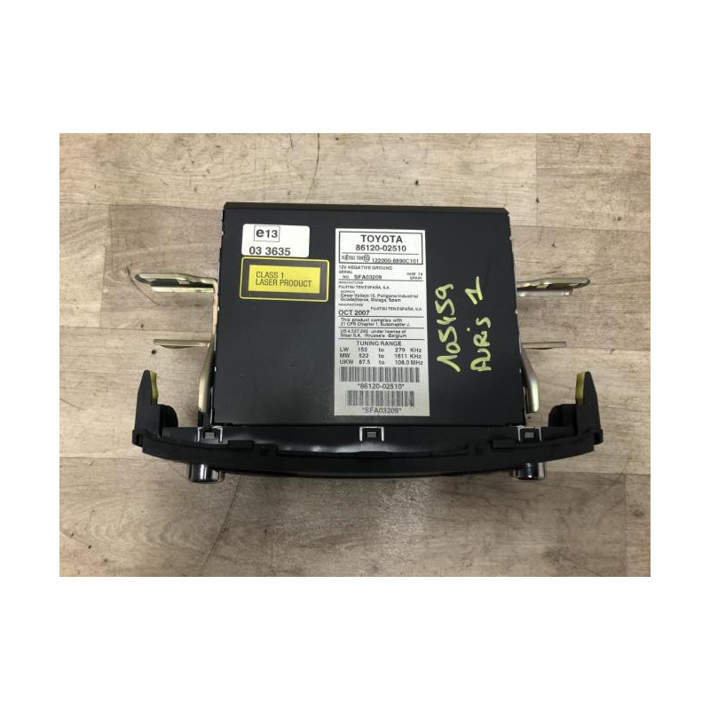 Autoradio d'origine TOYOTA AURIS 1 PHASE 1 d’occasion