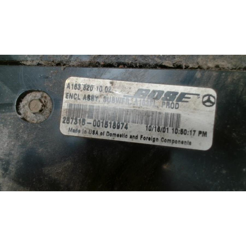 Caisson de basses MERCEDES CLASSE M 163 PHASE 1 d’occasion