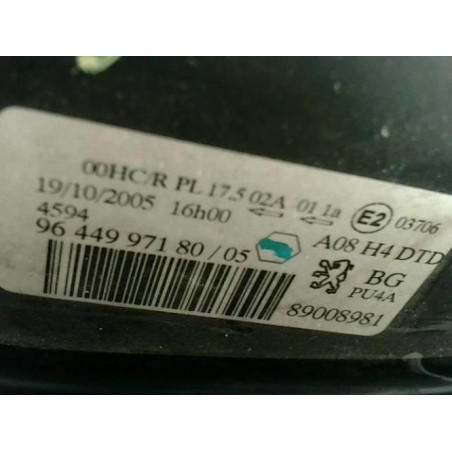 Optique avant principal droit (feux)(phare) PEUGEOT 1007 d’occasion