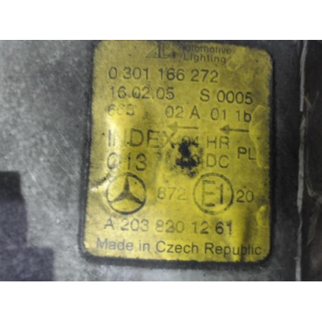 Optique avant principal droit (feux)(phare) MERCEDES CLASSE C 203 PHASE 1 d’occasion