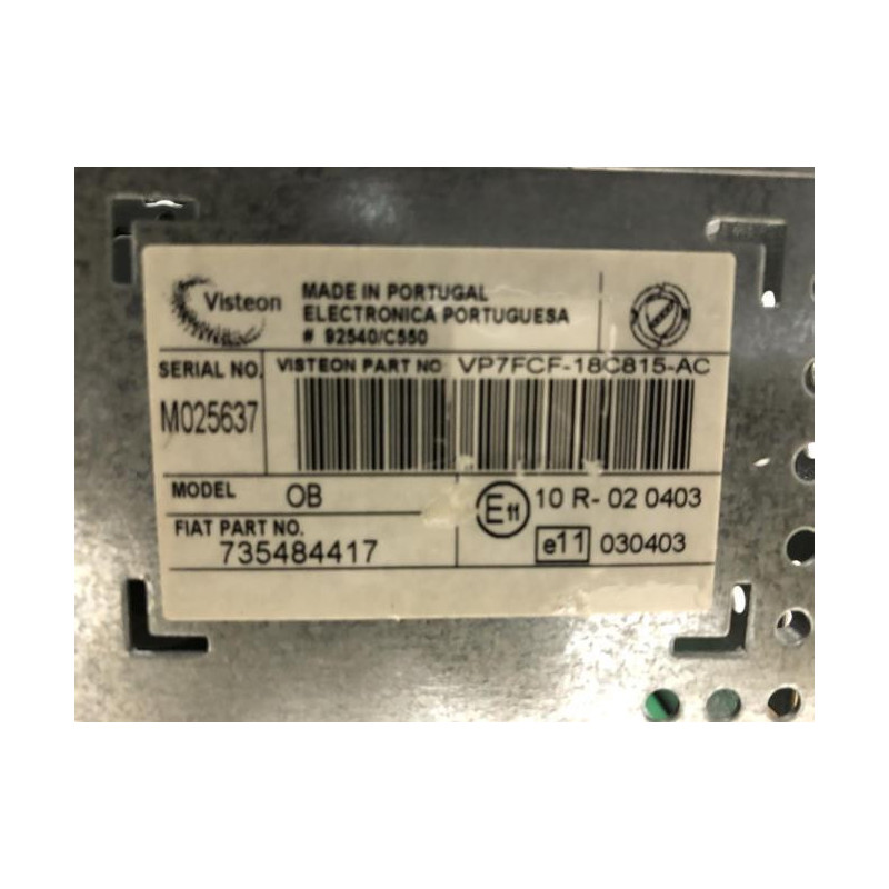 Autoradio d'origine FIAT BRAVO 2 d’occasion