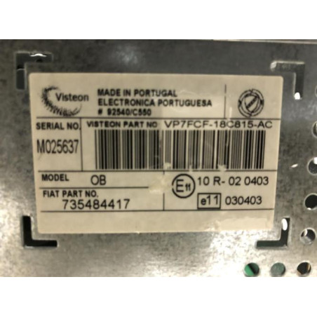 Autoradio d'origine FIAT BRAVO 2 d’occasion