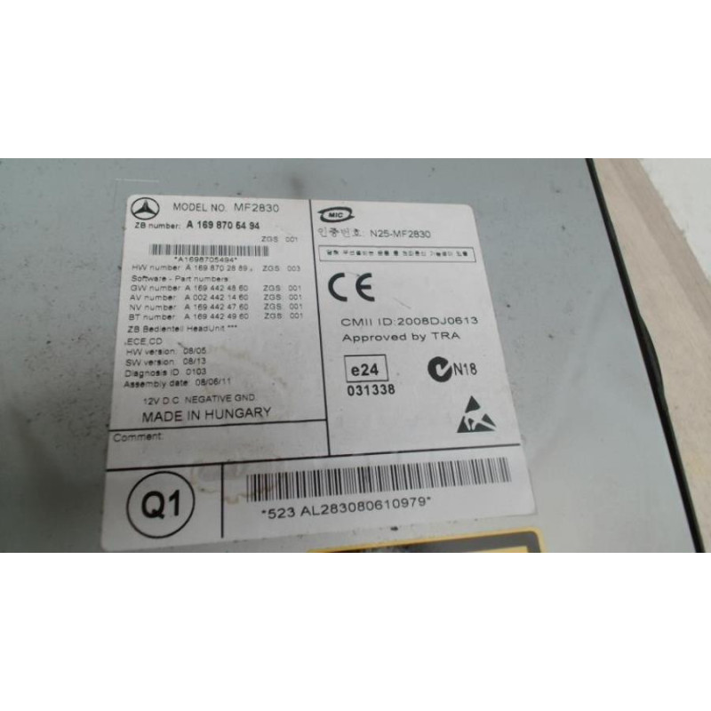 Autoradio d'origine MERCEDES CLASSE B 245 PHASE 2 d’occasion