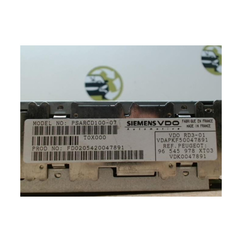 Autoradio d'origine PEUGEOT 1007 d’occasion