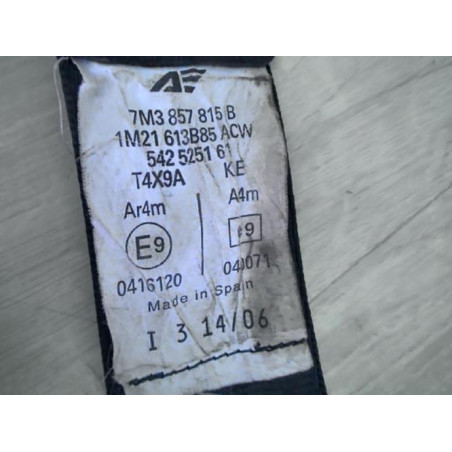 Ceinture arriere gauche troisieme ligne SEAT ALHAMBRA 1 PHASE 2 d’occasion