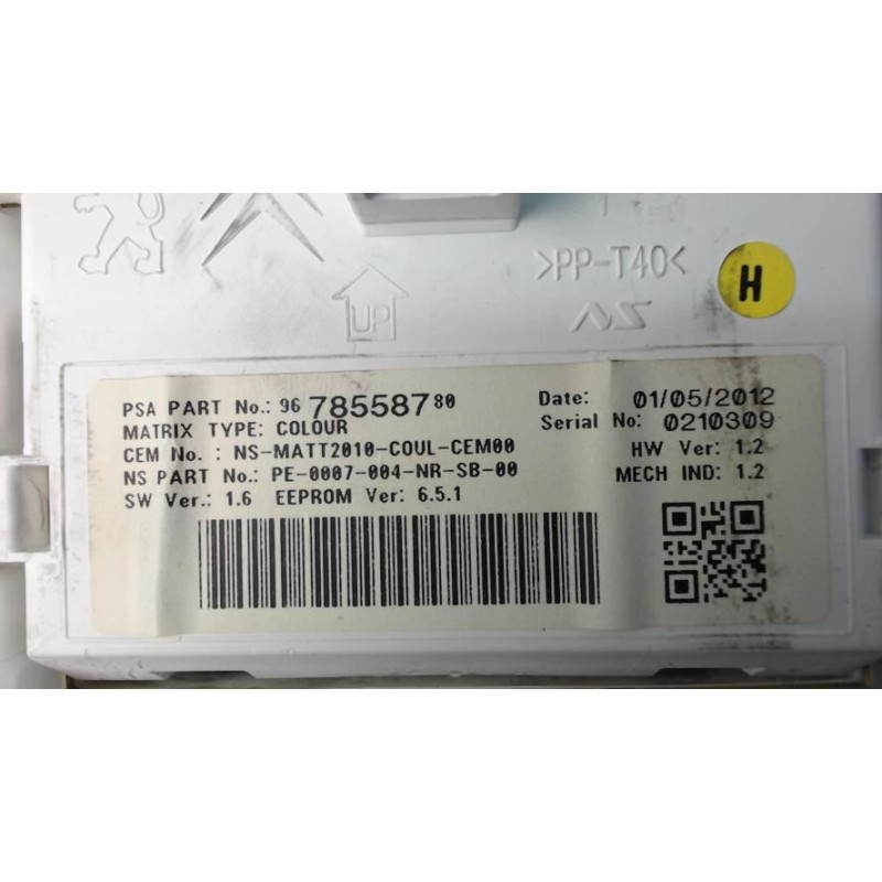 Compteur PEUGEOT 208 1 PHASE 1 d’occasion