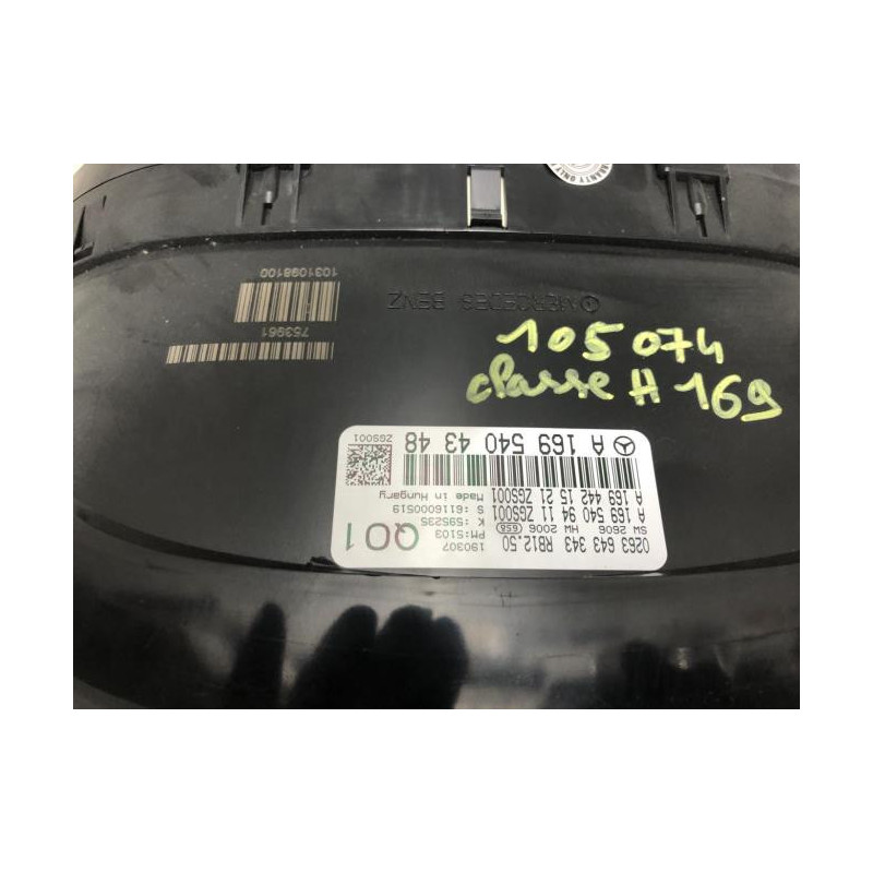 Compteur MERCEDES CLASSE A 169 PHASE 1 d’occasion