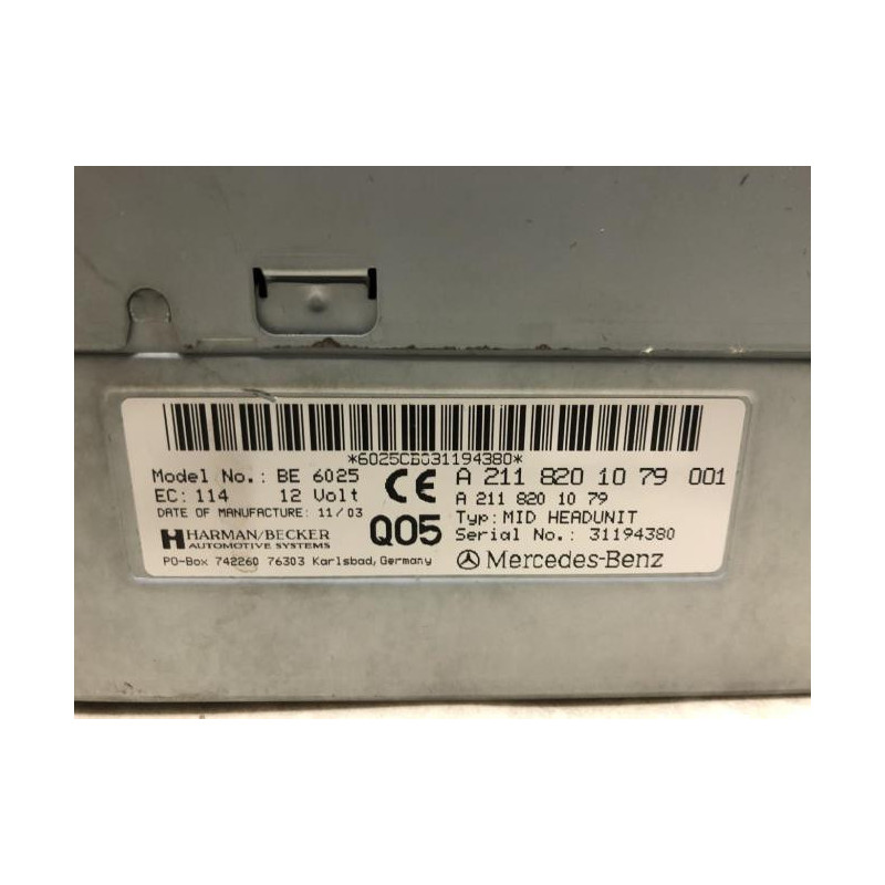 Autoradio d'origine MERCEDES CLASSE CLS 219 PHASE 1 d’occasion