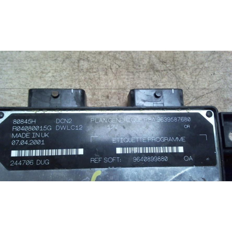 Calculateur moteur PEUGEOT 206 PHASE 1 d’occasion