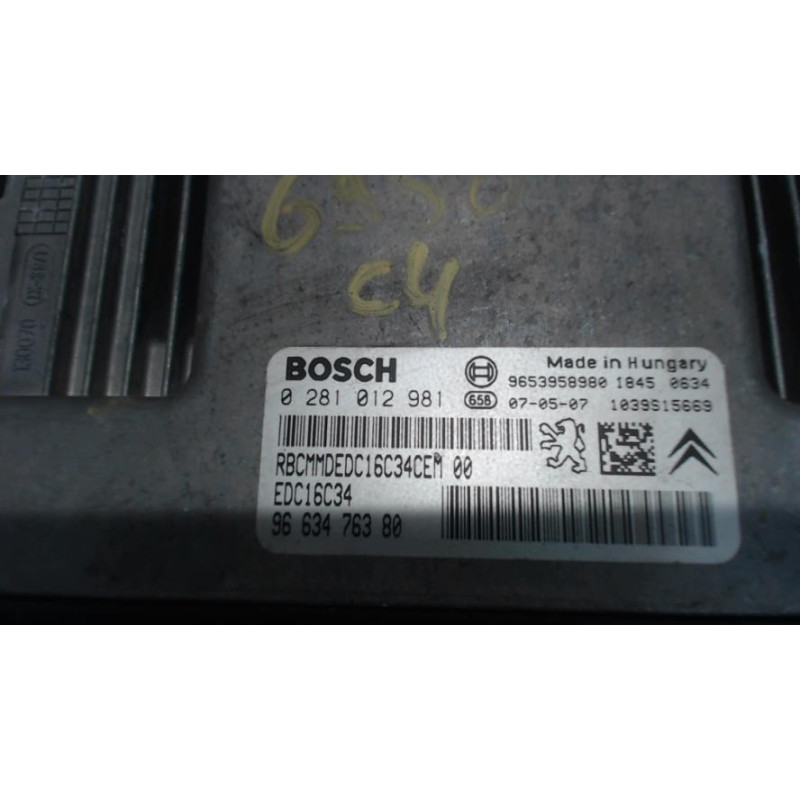 Calculateur moteur CITROEN C4 PICASSO 1 d’occasion
