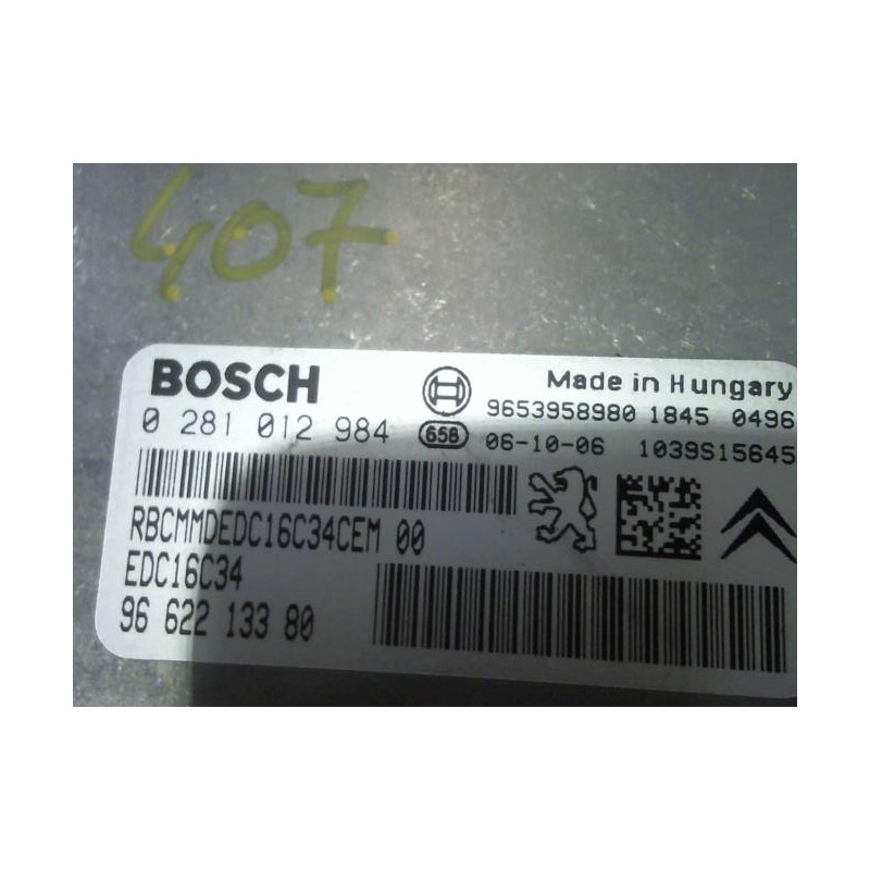 Calculateur moteur PEUGEOT 407 PHASE 1 d’occasion