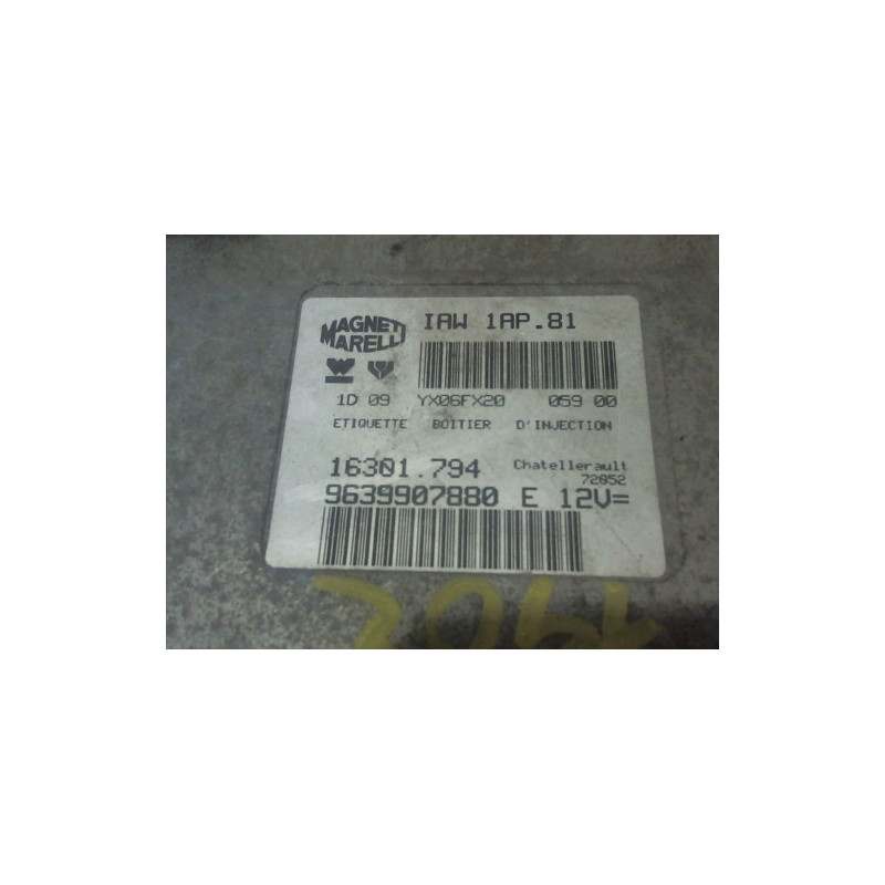 Calculateur moteur PEUGEOT 206 PHASE 1 d’occasion