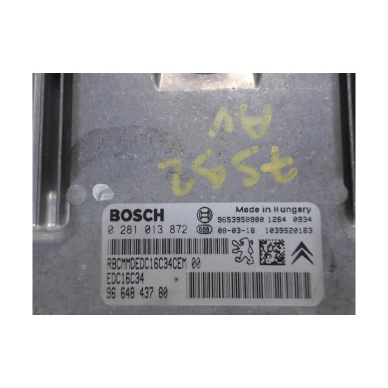 Calculateur moteur CITROEN C4 PICASSO 1 d’occasion