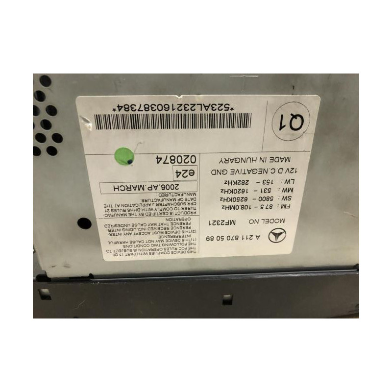 Autoradio d'origine MERCEDES CLASSE E 211 PHASE 1 d’occasion