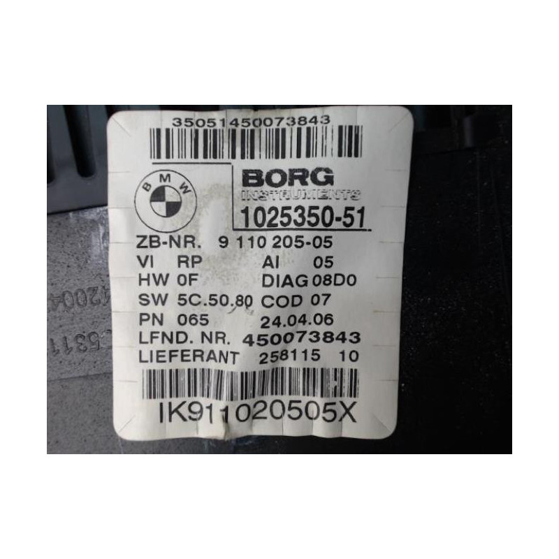 Compteur BMW SERIE 3 E91 TOURING PHASE 1 BREAK d’occasion