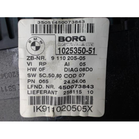 Compteur BMW SERIE 3 E91 TOURING PHASE 1 BREAK d’occasion