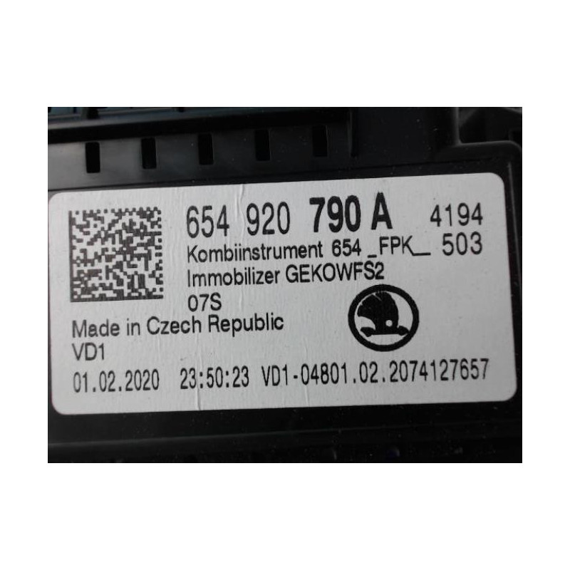 Compteur SKODA SCALA d’occasion