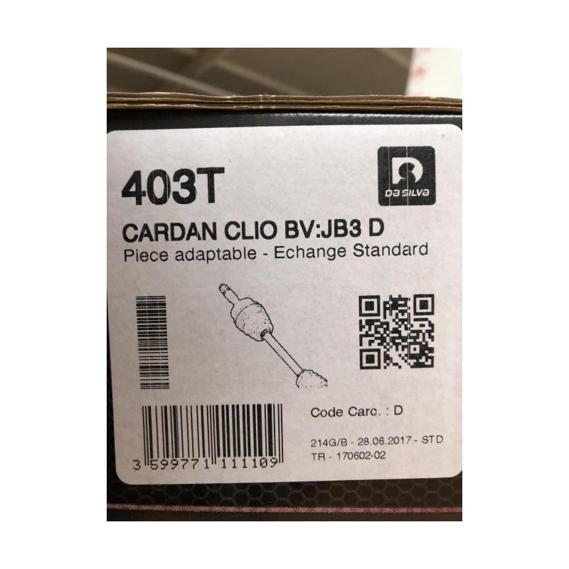 Cardan droit (transmission) RENAULT  d’occasion