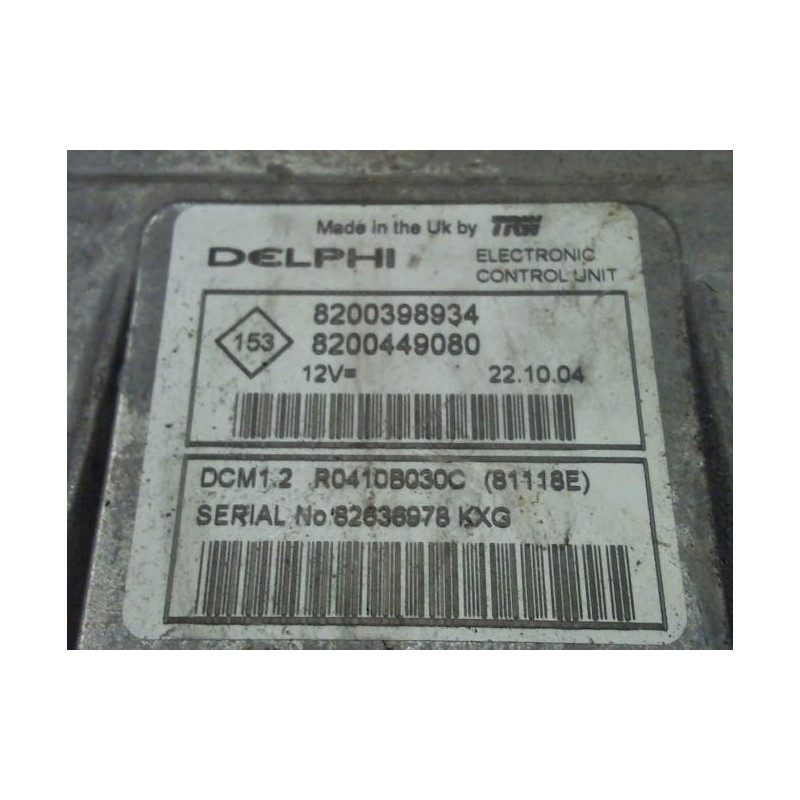 Calculateur moteur RENAULT MODUS PHASE 1 d’occasion