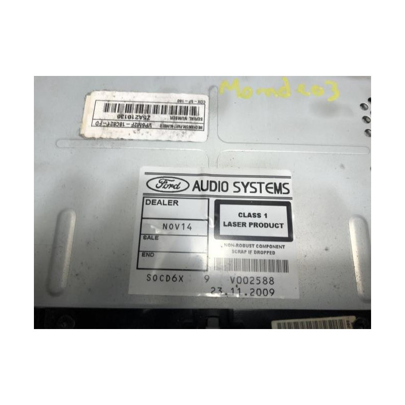 Autoradio d'origine FORD MONDEO 3 PHASE 1 d’occasion