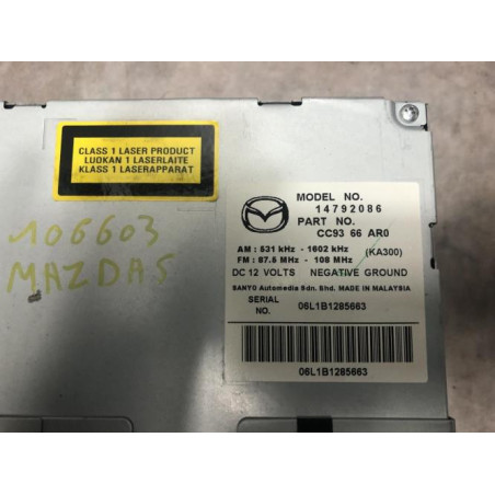 Autoradio d'origine MAZDA 5 1 PHASE 1 d’occasion