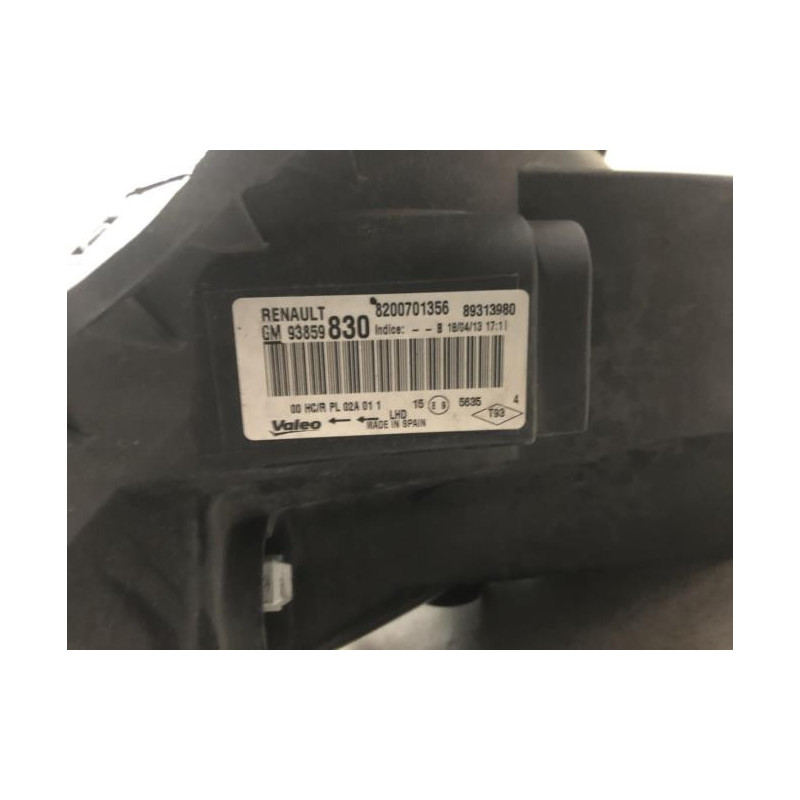 Optique avant principal droit (feux)(phare) RENAULT TRAFIC 2 PHASE 2 d’occasion