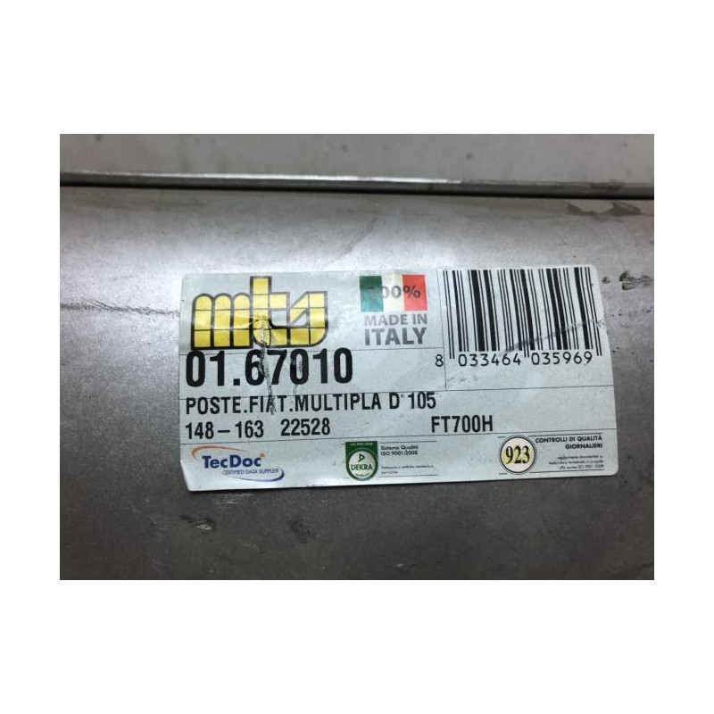Silencieux arriere (echappement) FIAT MULTIPLA PHASE 1 d’occasion