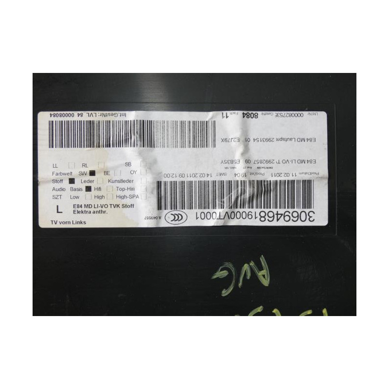 Panneau de porte avant gauche BMW X1 E84 PHASE 1 d’occasion