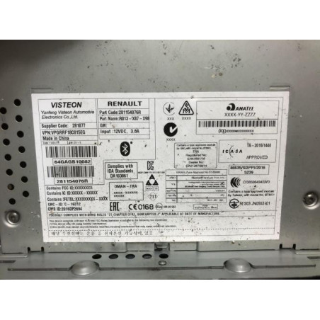 Autoradio d'origine RENAULT CLIO 4 PHASE 2 d’occasion