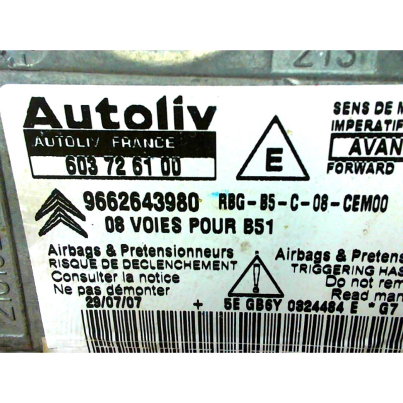 Boitier air bag CITROEN C4 1 PHASE 1 d’occasion